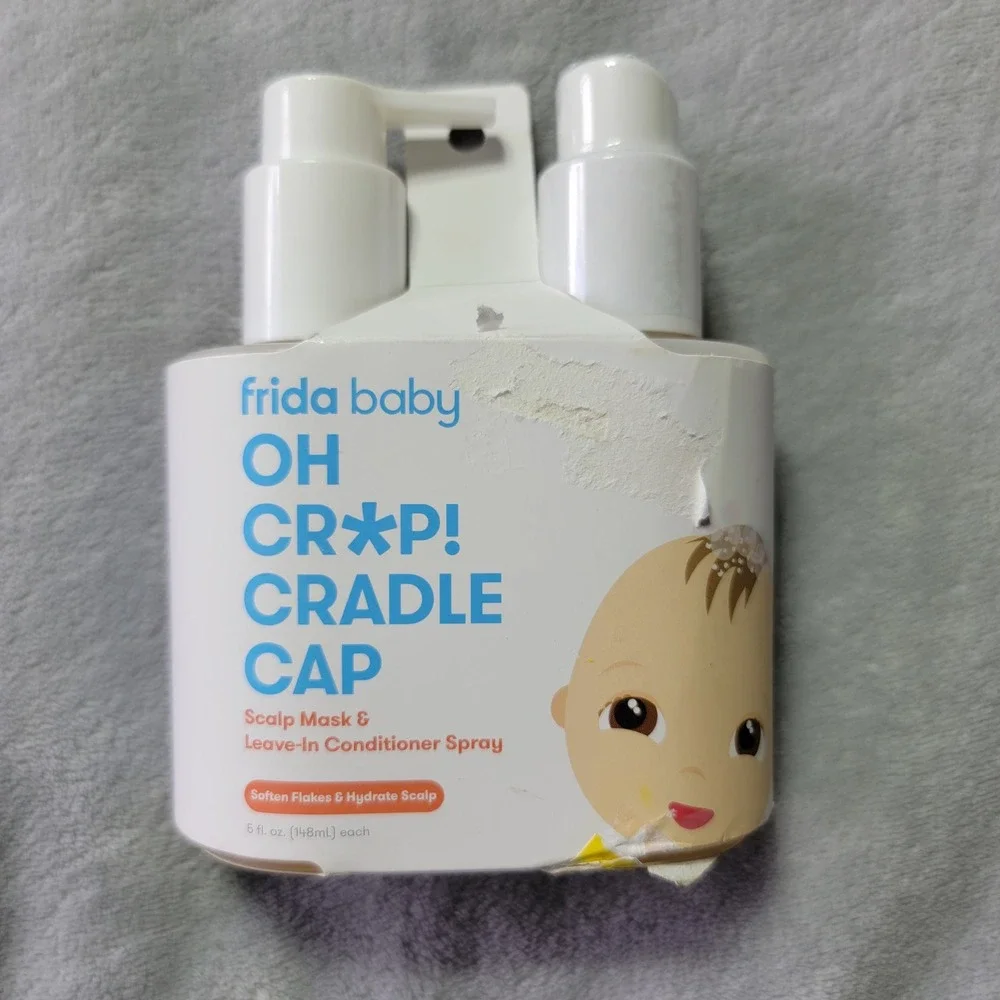 Frida Baby Oh Crap Cradle Cap Scalp Mask and Leave In Conditioner Spray 5oz NEW